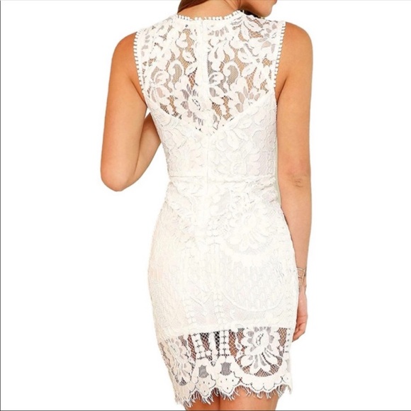 Fitted lace bodycon dress - Picture 2 of 6